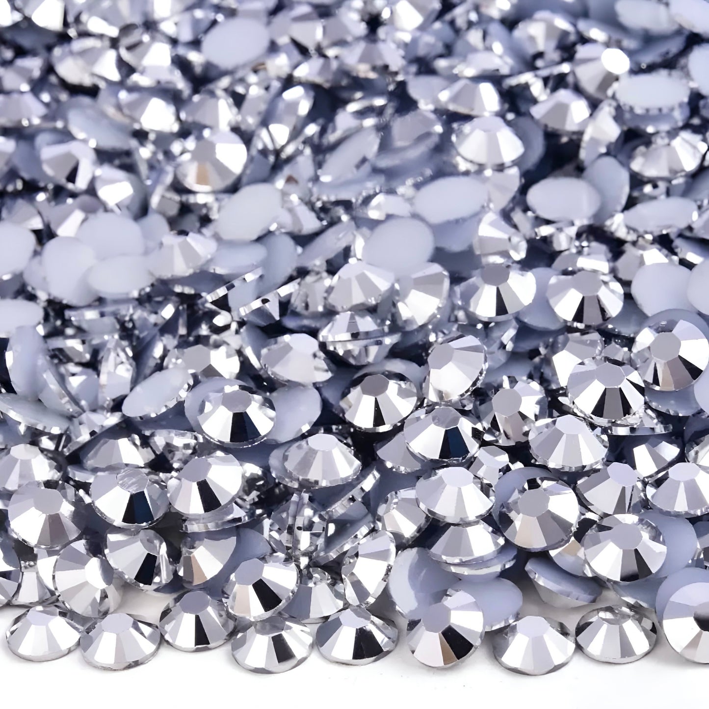 Strasssteine Non Hotfix - Jelly Bottom - Mine Silver