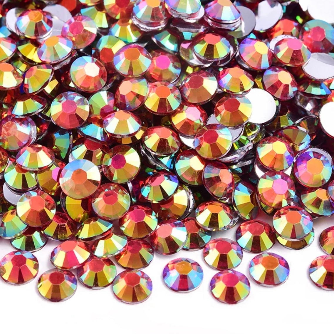 Strasssteine Non Hotfix - Silver Bottom - Light Siam AB