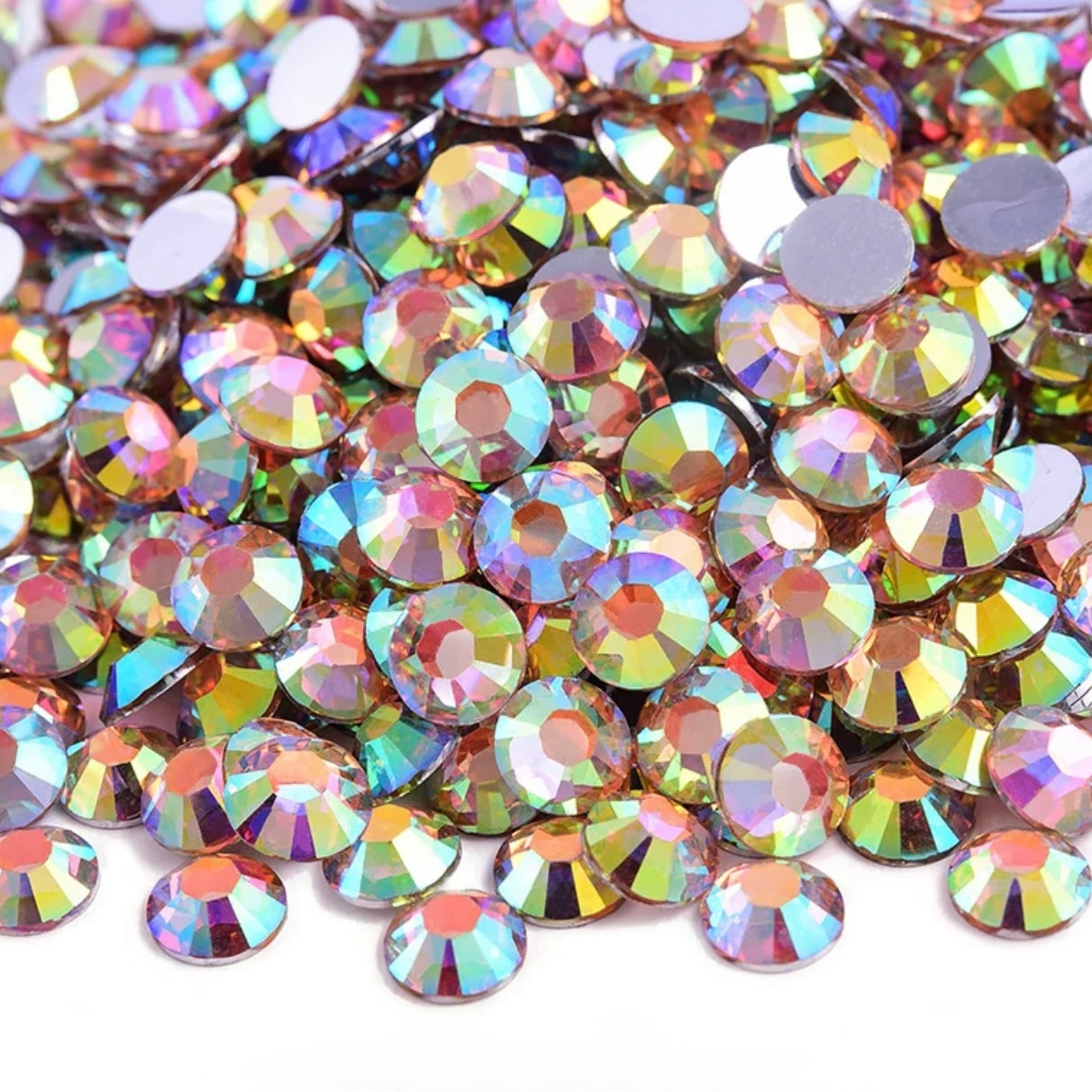 Strasssteine Non Hotfix - Silver Bottom - Champagne AB