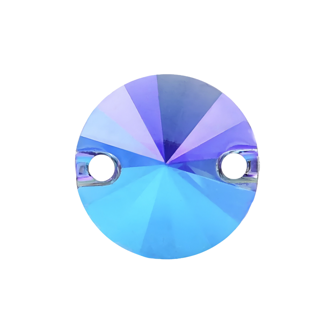 Aufnähsteine - Rivoli - Light Sapphire AB