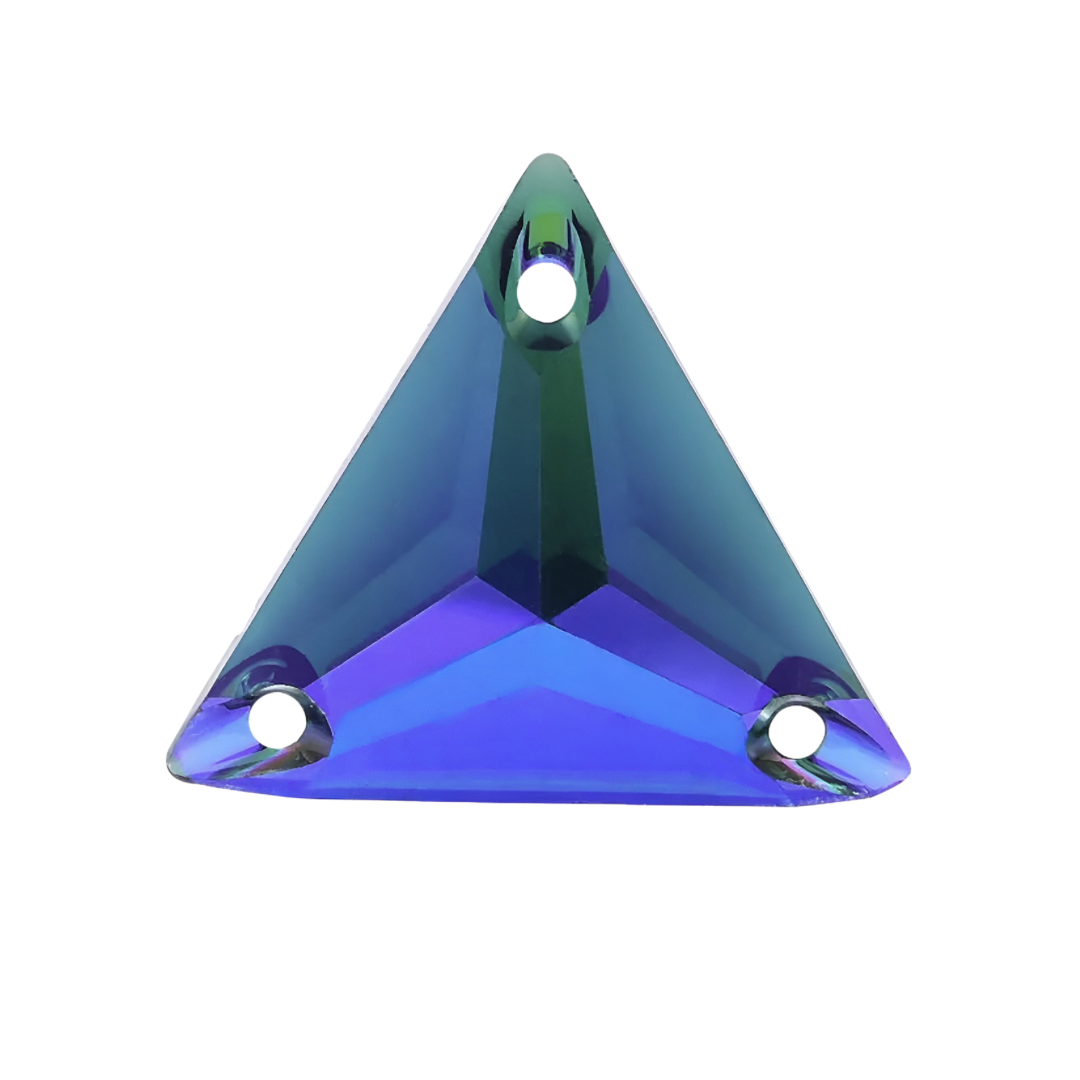 Aufnähsteine - Triangle - Blue Zircon AB