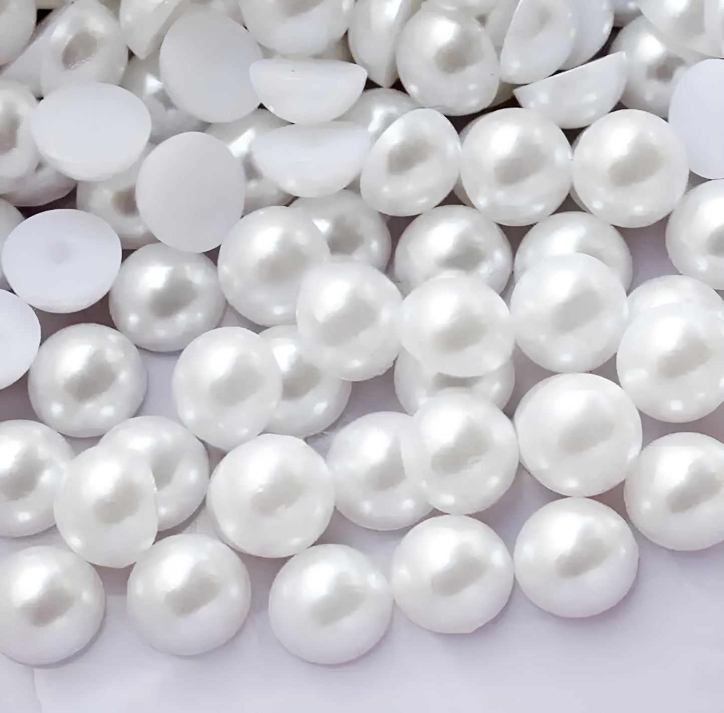Halbperlen Weiß