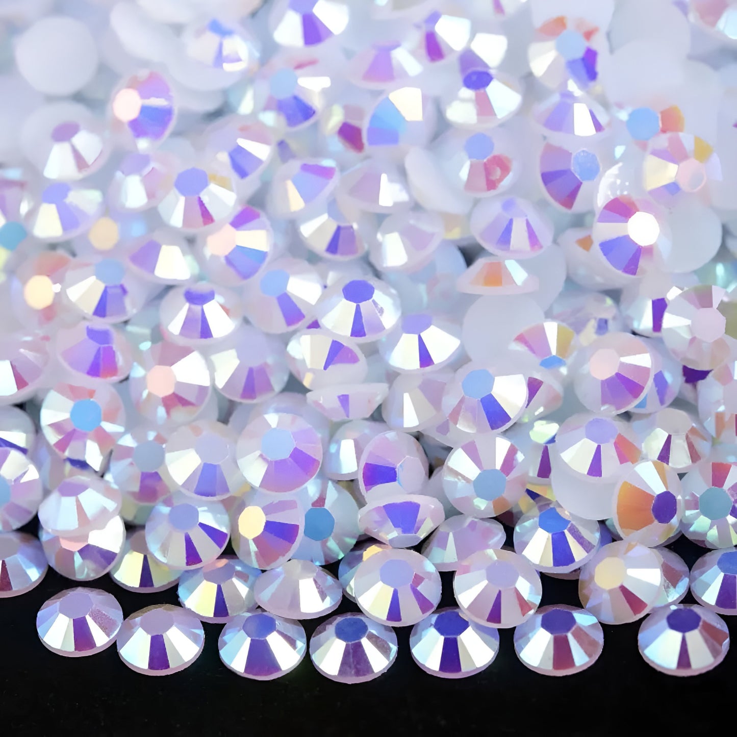 Strasssteine Non Hotfix - Jelly Bottom - White AB