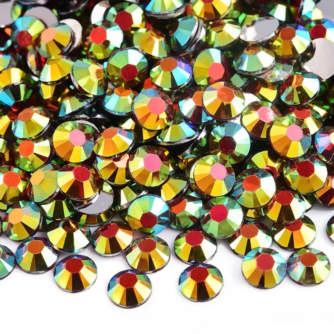 Strasssteine Non Hotfix - Silver Bottom - Dark Siam AB