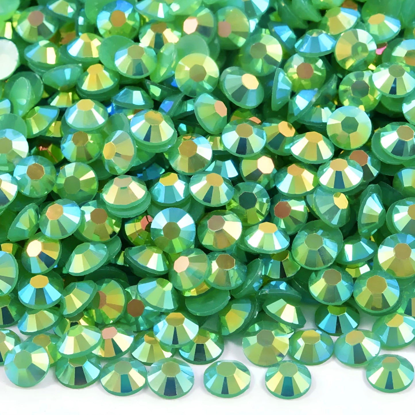 Strasssteine Non Hotfix - Jelly Bottom - Emerald AB (Dark Green AB)