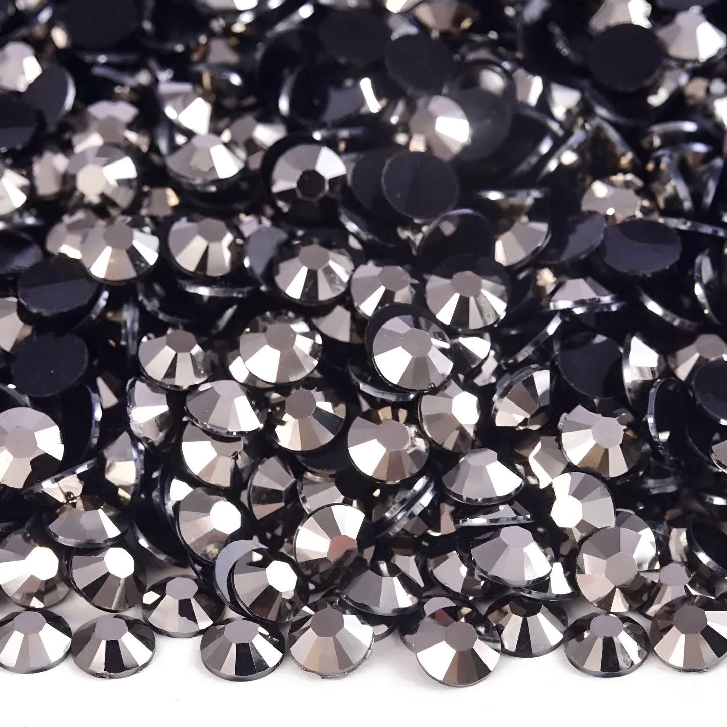 Strasssteine Non Hotfix - Jelly Bottom - Jet Hematite