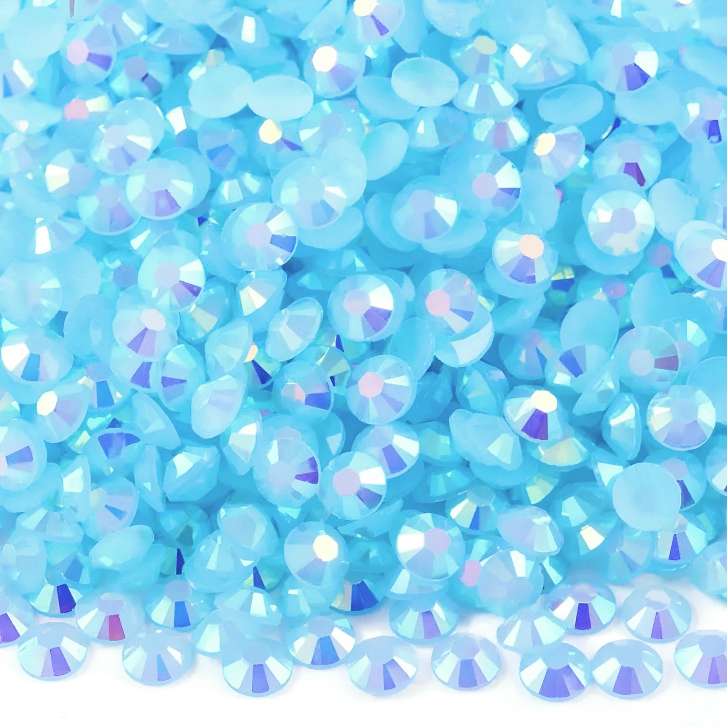 Strasssteine Non Hotfix - Jelly Bottom - Light Aquamarine AB