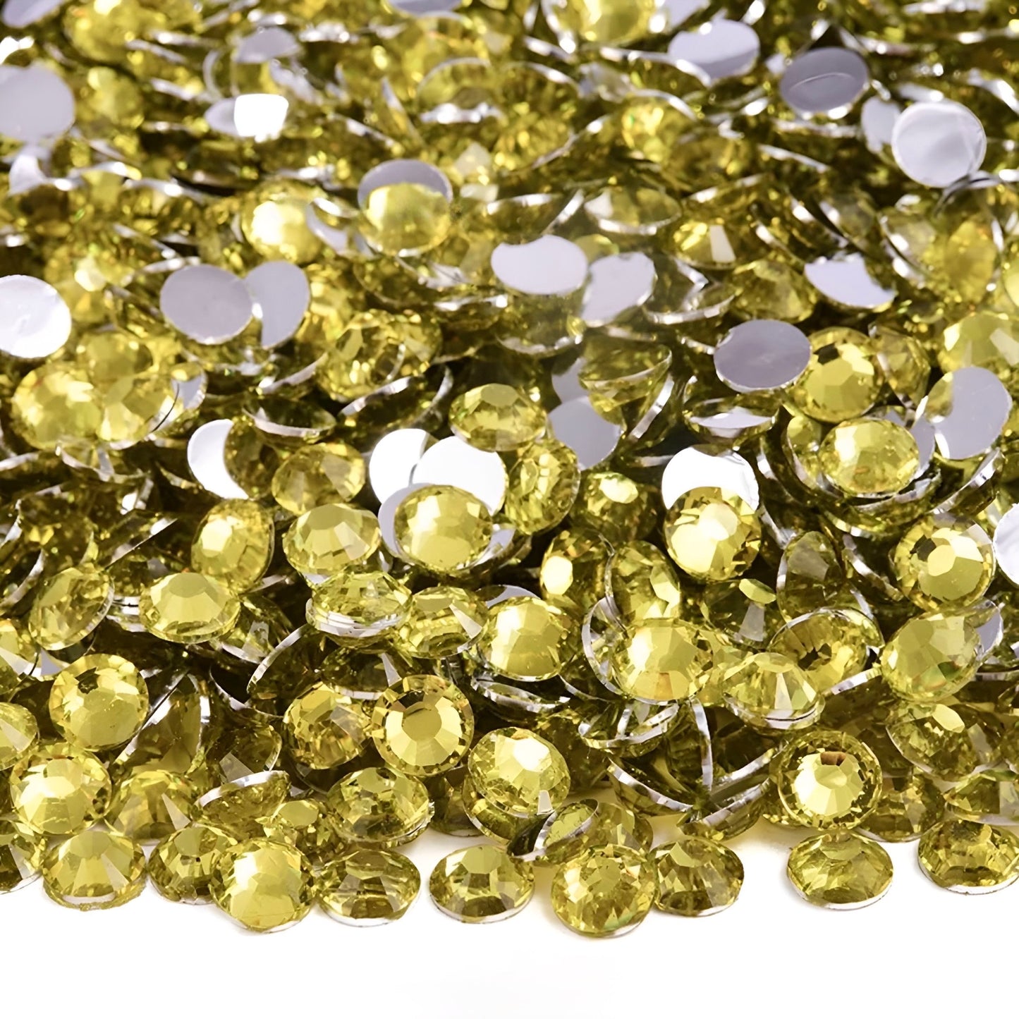 Strasssteine Non Hotfix - Silver Bottom - Citrine