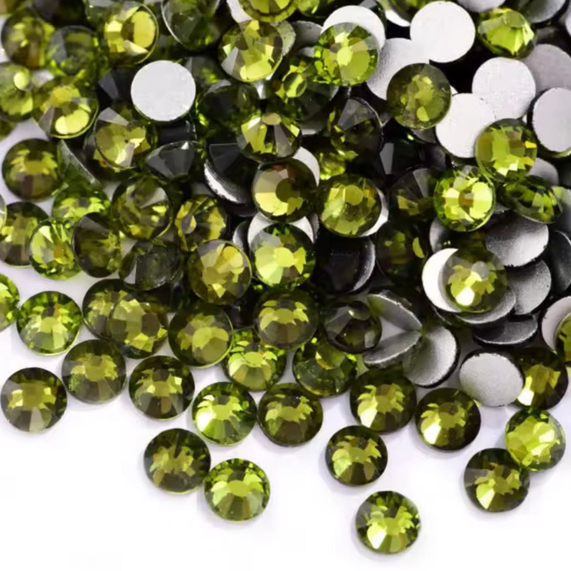 Strasssteine Non Hotfix - Glas - Olive