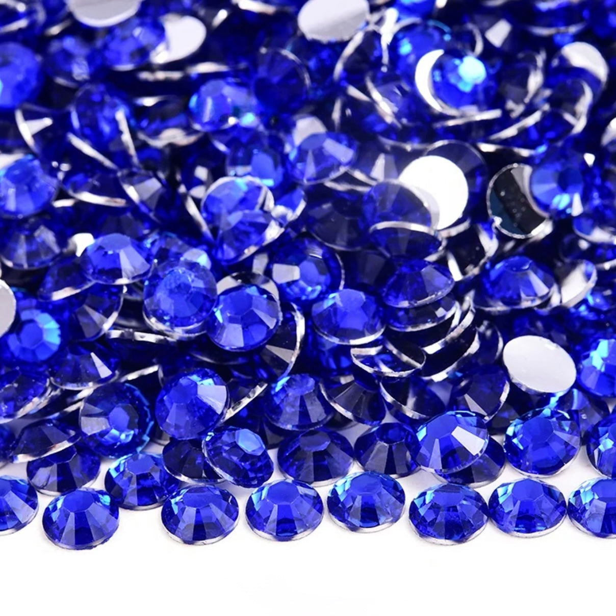 Strasssteine Non Hotfix - Silver Bottom - Sapphire