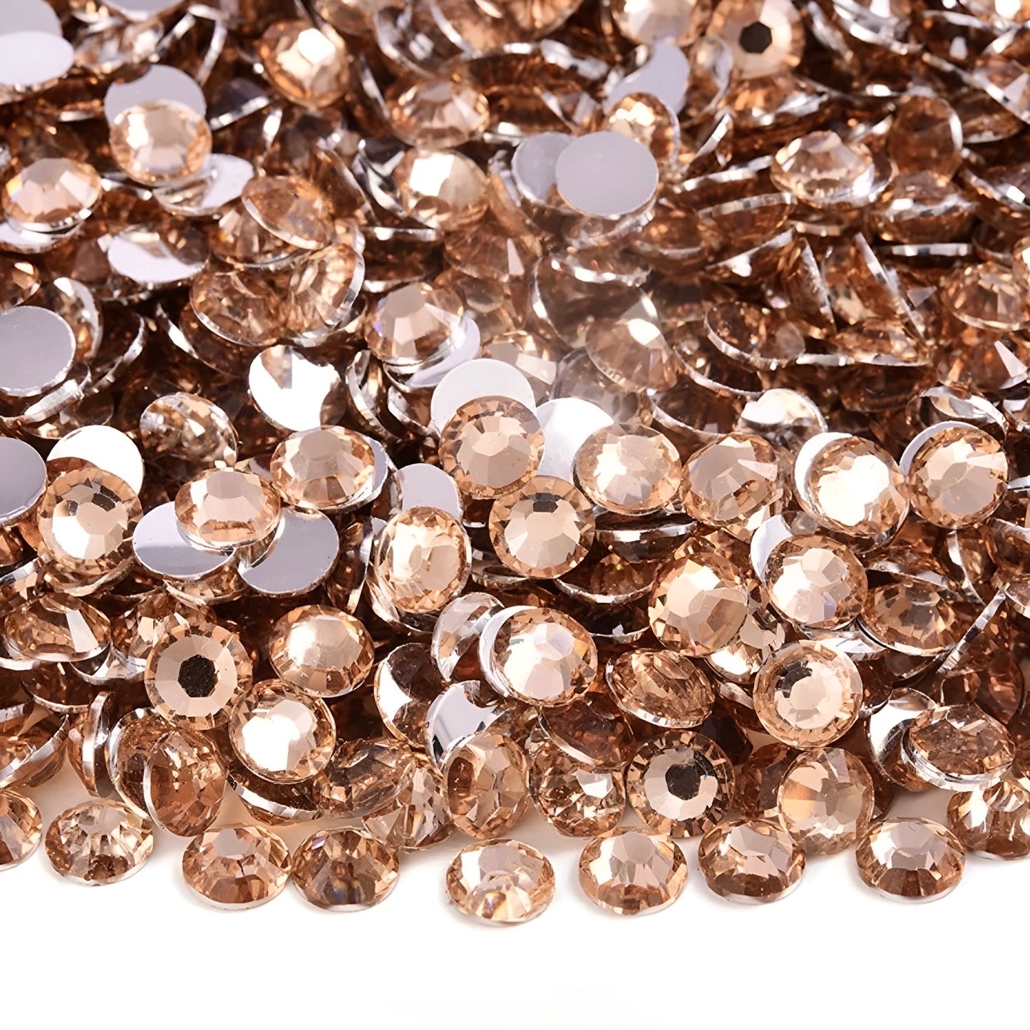 Strasssteine Non Hotfix - Silver Bottom - Champagne