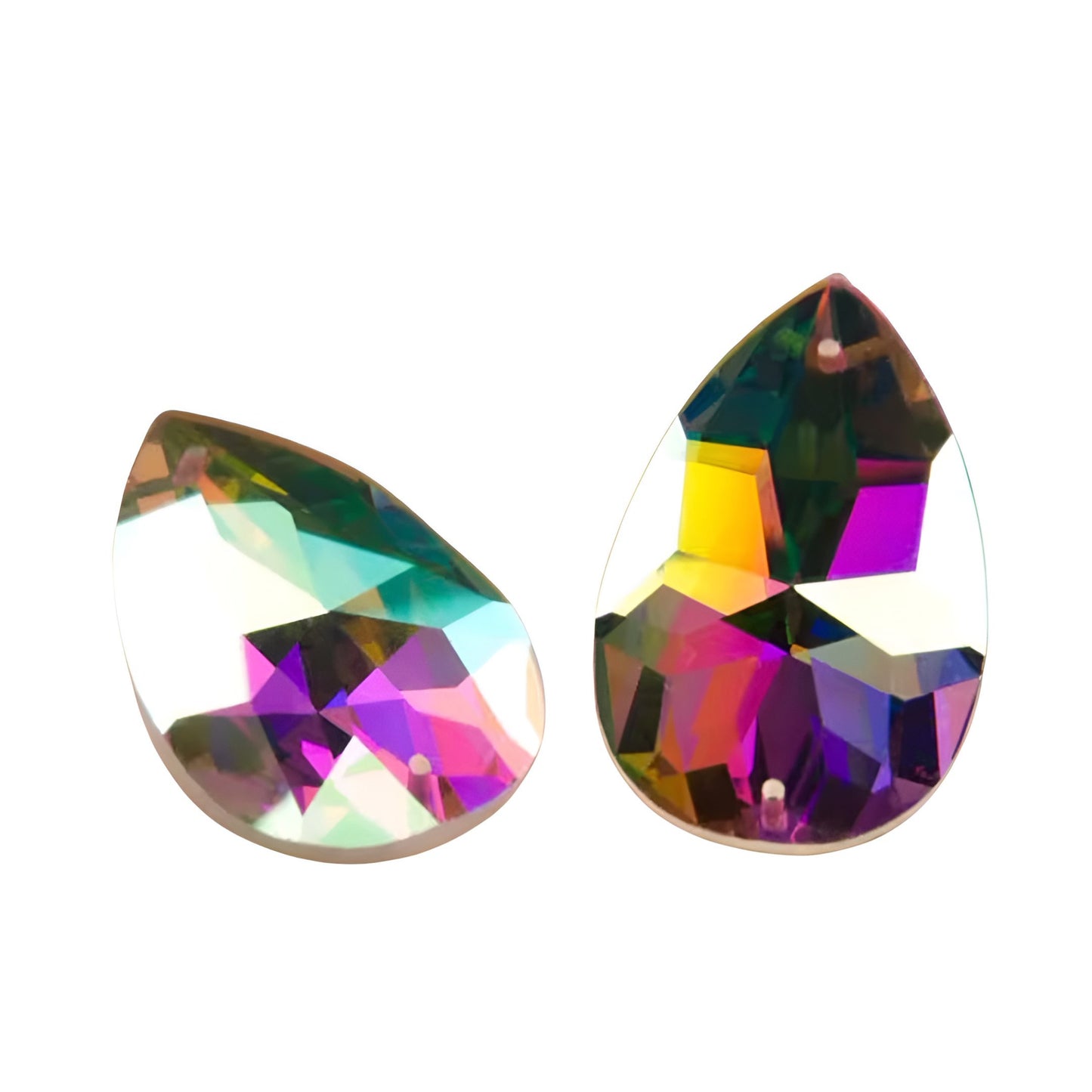 Aufnähsteine Glas - Teardrop - Crystal AB