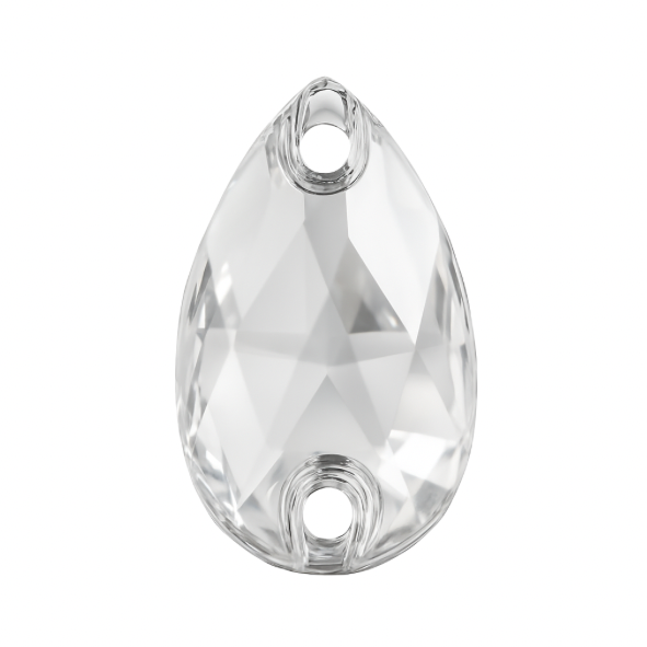 Aufnähsteine - Teardrop - Crystal