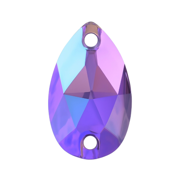 Aufnähsteine - Teardrop - Light Violet AB