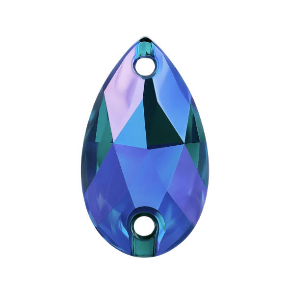Aufnähsteine - Teardrop - Blue Zircon AB