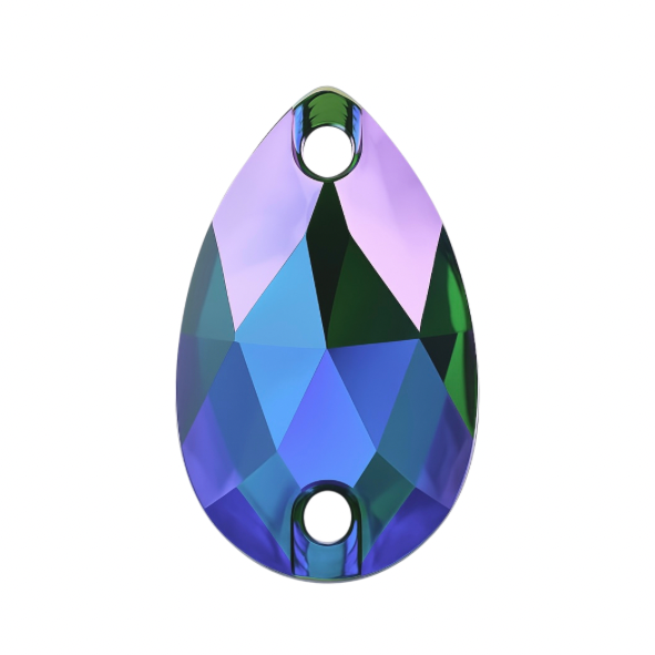 Aufnähsteine - Teardrop - Emerald AB