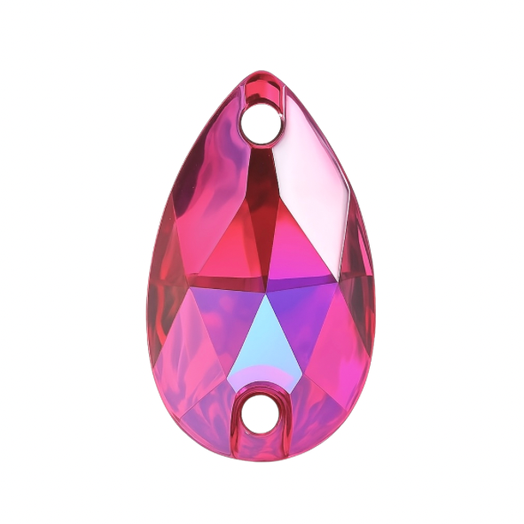 Aufnähsteine - Teardrop - Rose AB