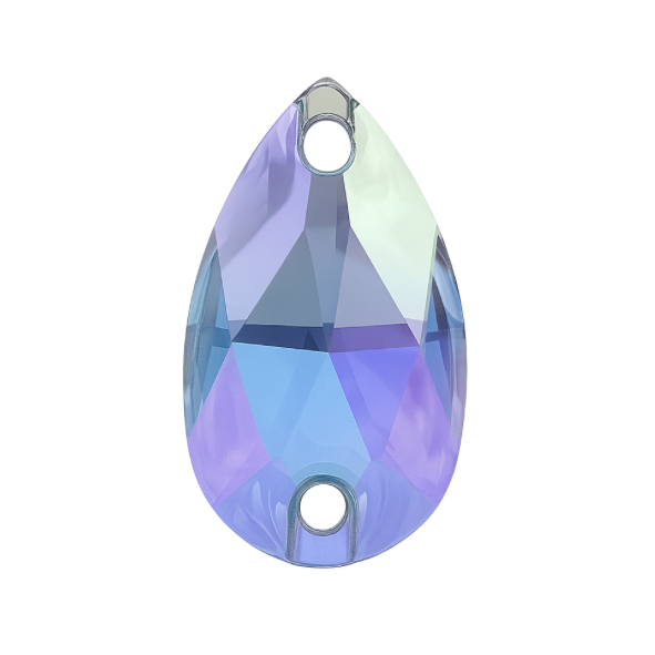 Aufnähsteine - Teardrop - Light Sapphire AB