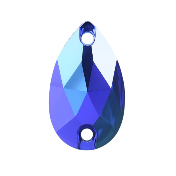 Aufnähsteine - Teardrop - Sapphire AB