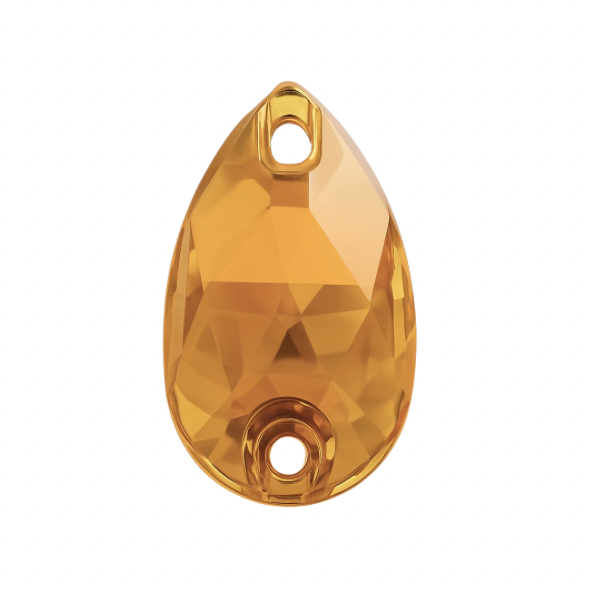 Aufnähsteine - Teardrop - Topaz