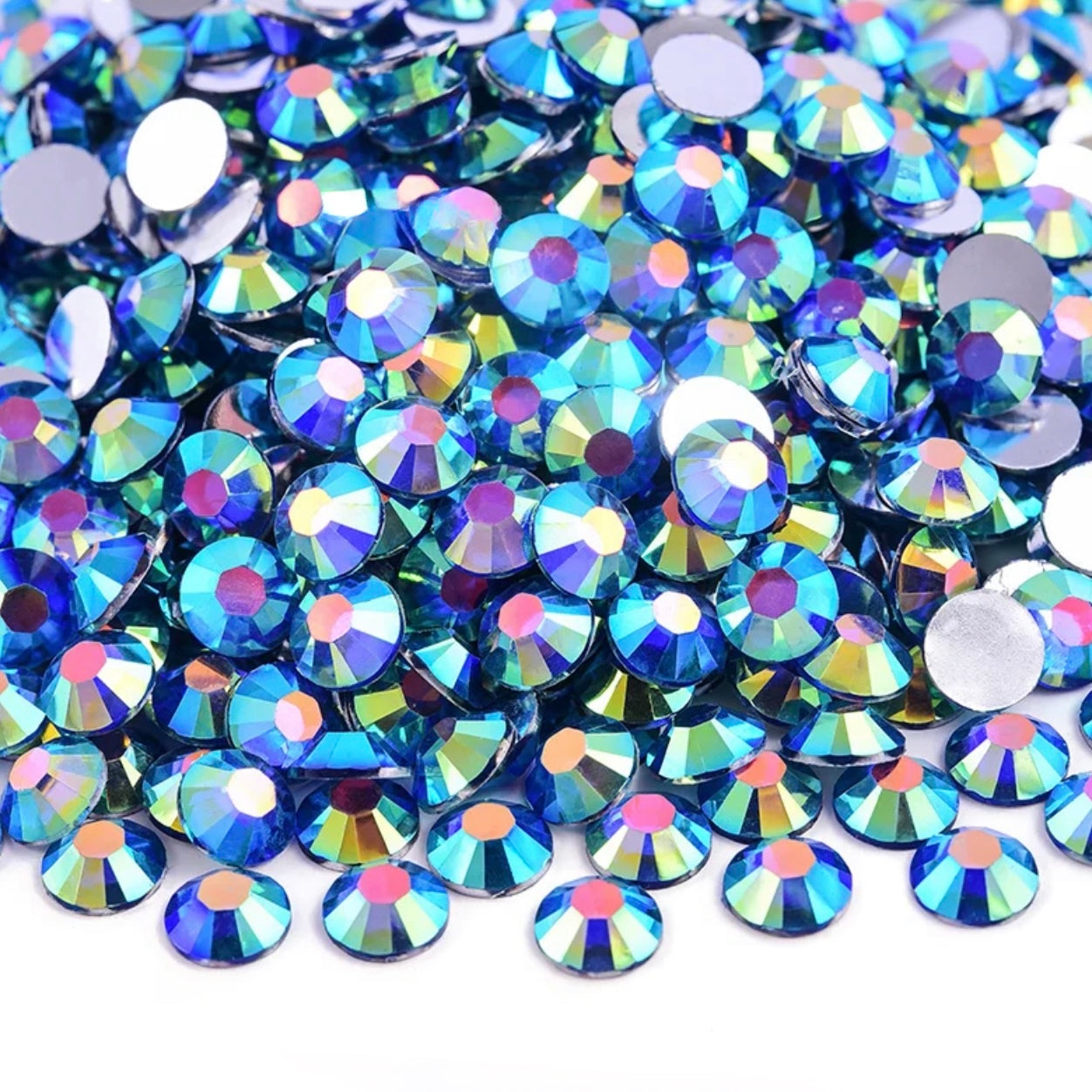 Strasssteine Non Hotfix - Silver Bottom - Sapphire AB