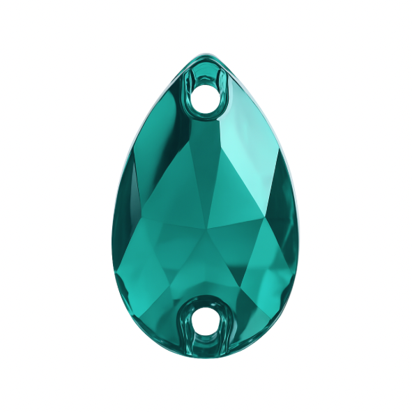 Aufnähsteine - Teardrop - Blue Zircon