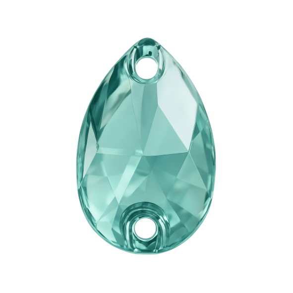 Aufnähsteine - Teardrop - Aquamarine