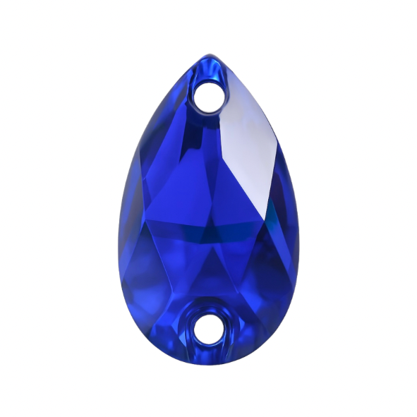 Aufnähsteine - Teardrop - Sapphire