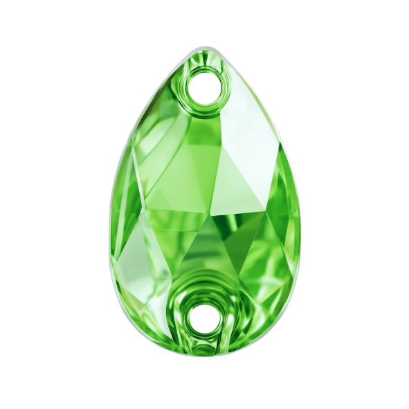 Aufnähsteine - Teardrop - Light Peridot