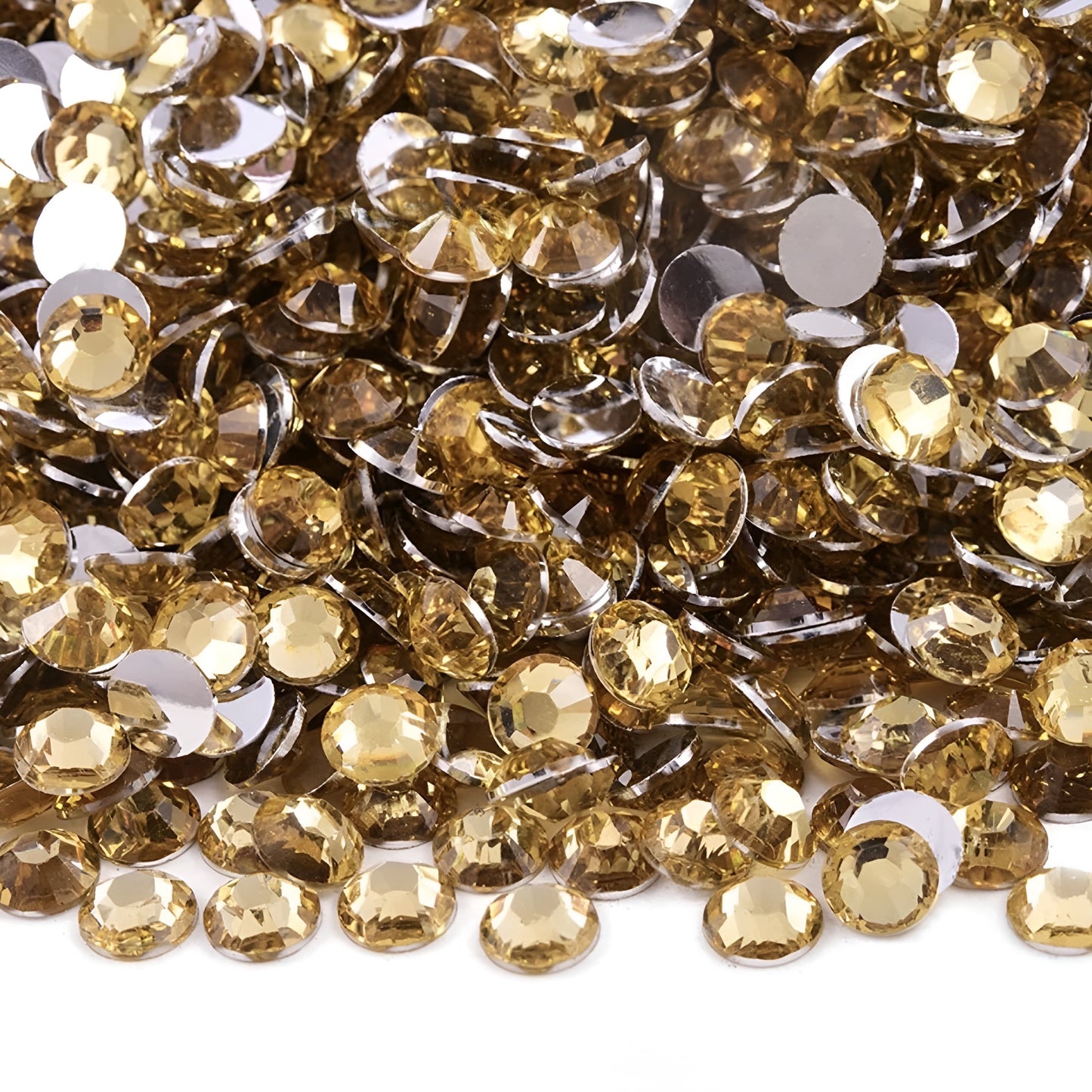 Strasssteine Non Hotfix - Silver Bottom - Light Colo Topaz