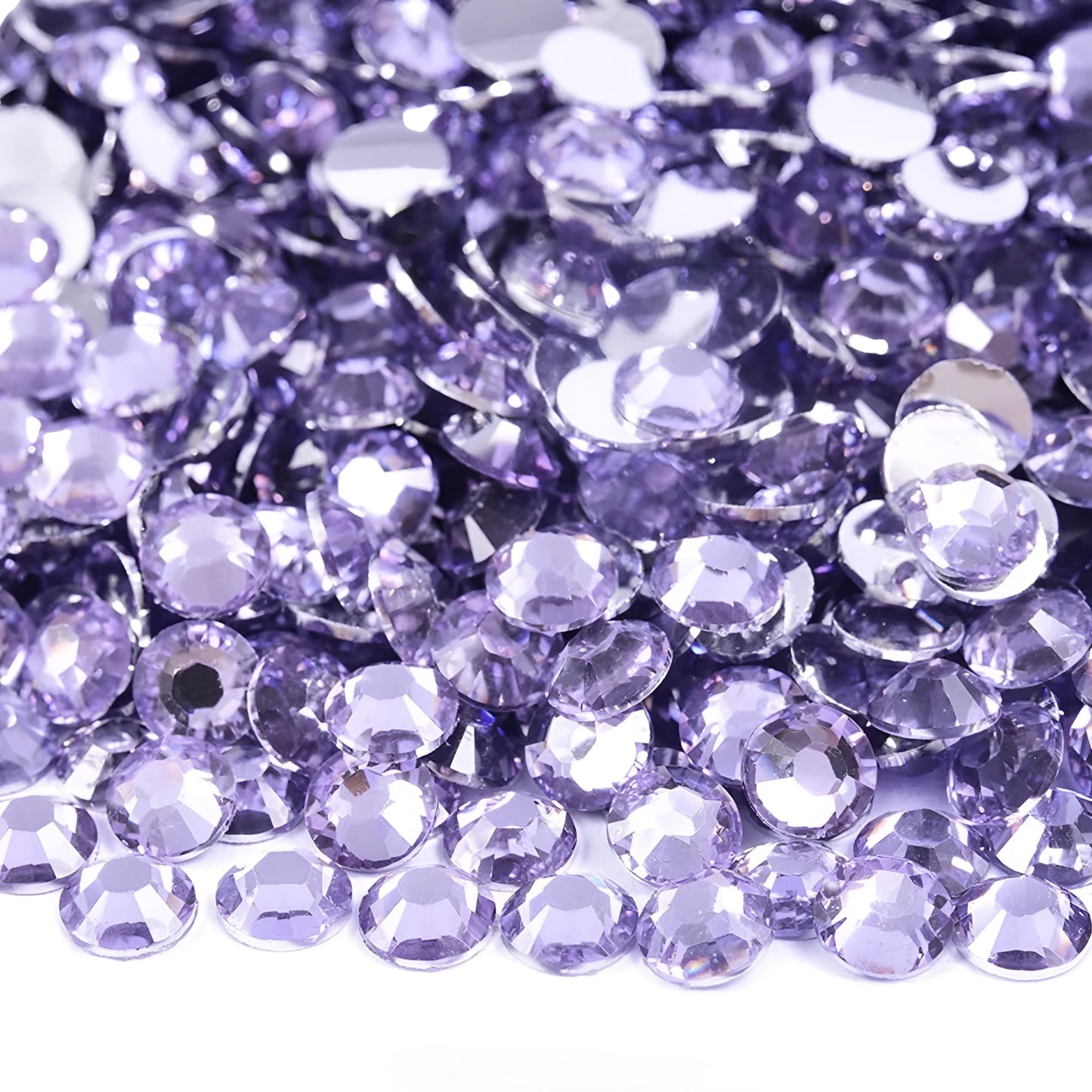 Strasssteine Non Hotfix - Silver Bottom - Light Amethyst