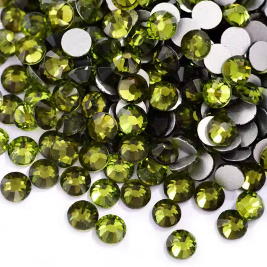 Strasssteine Non Hotfix - Glas - Olive