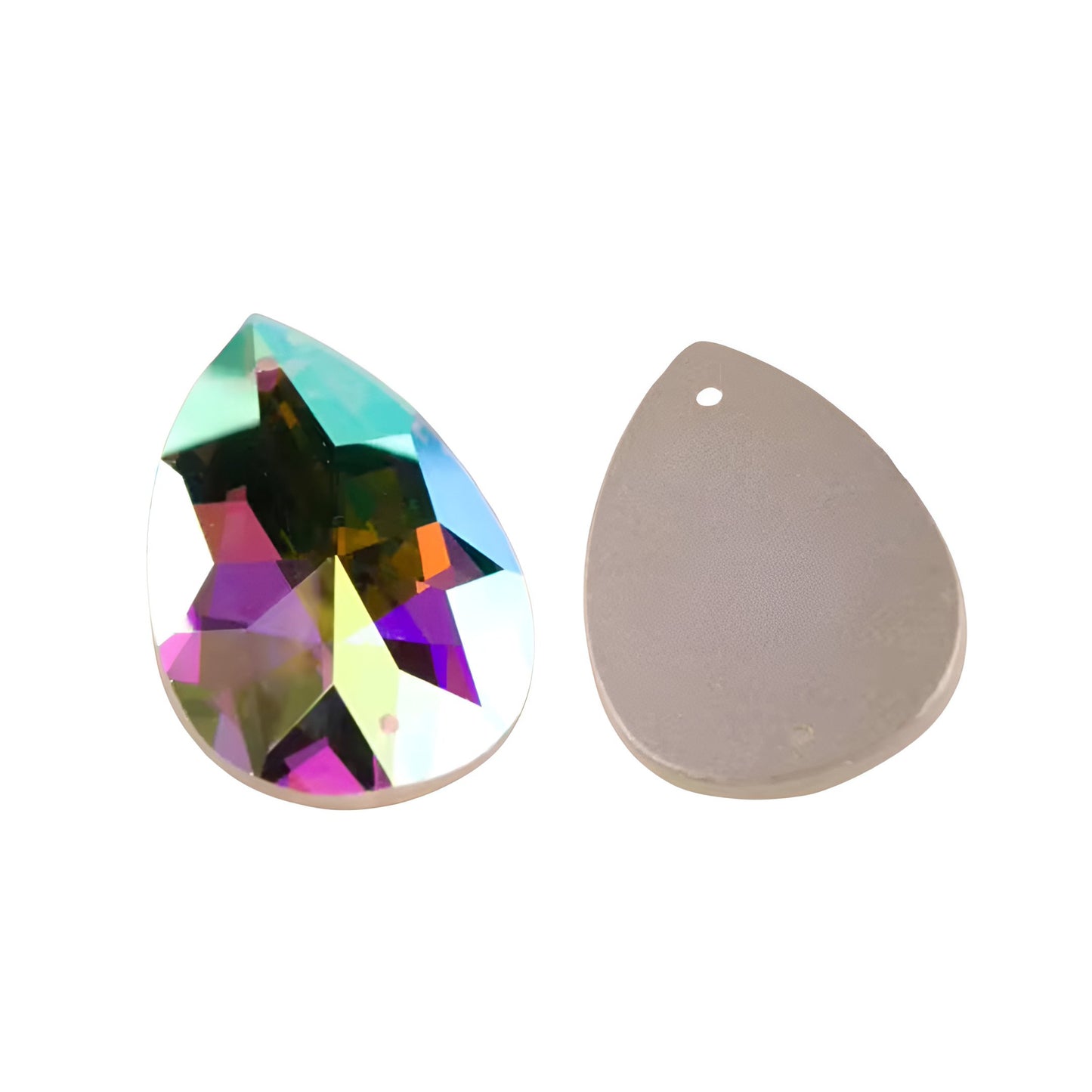 Aufnähsteine Glas - Teardrop - Crystal AB