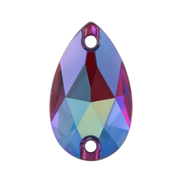 Aufnähsteine - Teardrop - Dark Amethyst AB