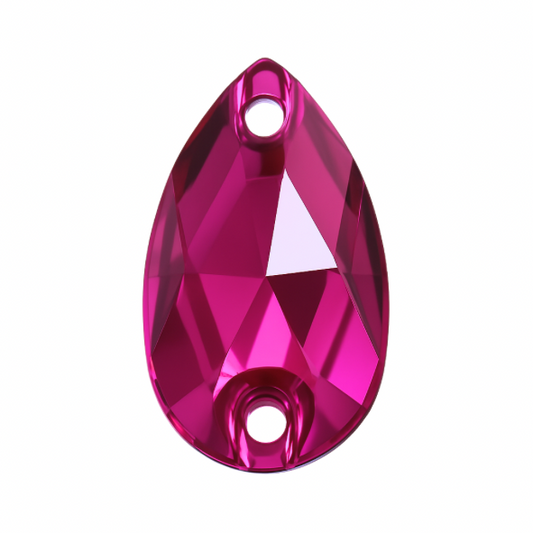 Aufnähsteine - Teardrop - Dark Amethyst