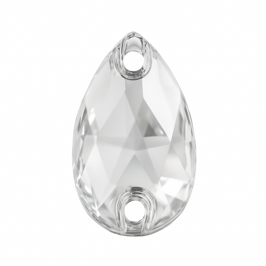 Aufnähsteine - Teardrop - Crystal