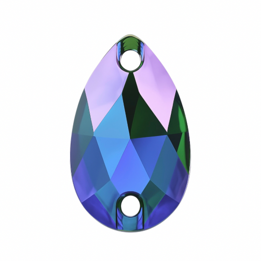 Aufnähsteine - Teardrop - Emerald AB