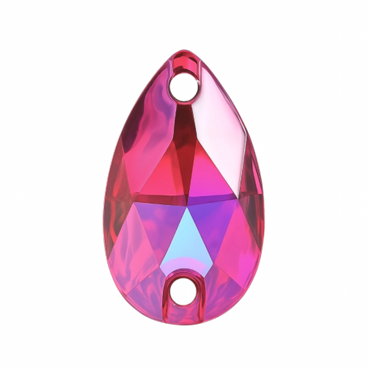 Aufnähsteine - Teardrop - Rose AB