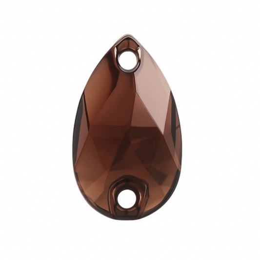 Aufnähsteine - Teardrop - Smoked Topaz
