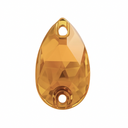 Aufnähsteine - Teardrop - Topaz
