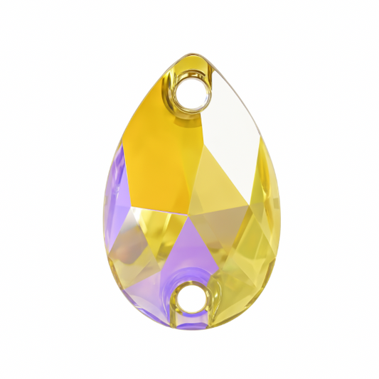 Aufnähsteine - Teardrop - Citrine AB