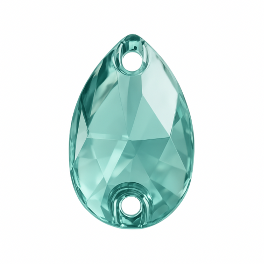 Aufnähsteine - Teardrop - Aquamarine