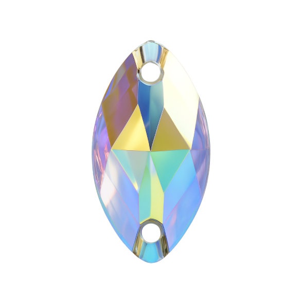 Sew-On Stones - Crystal AB Navette