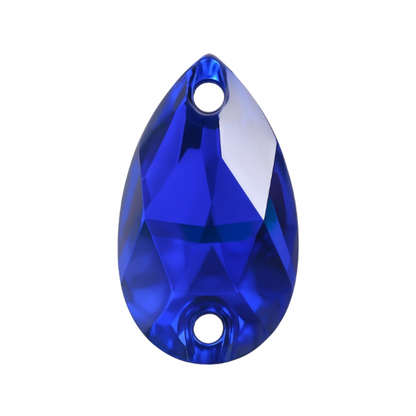 Aufnähsteine - Teardrop - Sapphire